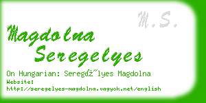 magdolna seregelyes business card